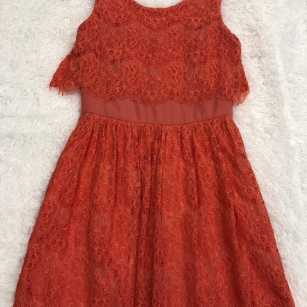 Coral Lace Dress